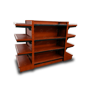 Góndola Central con Doble Cabecera de Melamine | gondola central de melamina