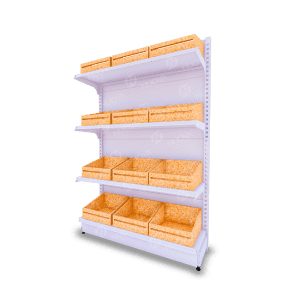 Góndola de Pared con Cajas OSB | gondola cabecera