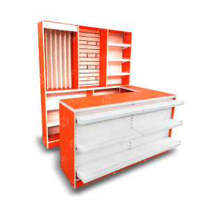 Módulo Completo con Cigarrero - Ganchos y Bandejas | Modulo de melamina